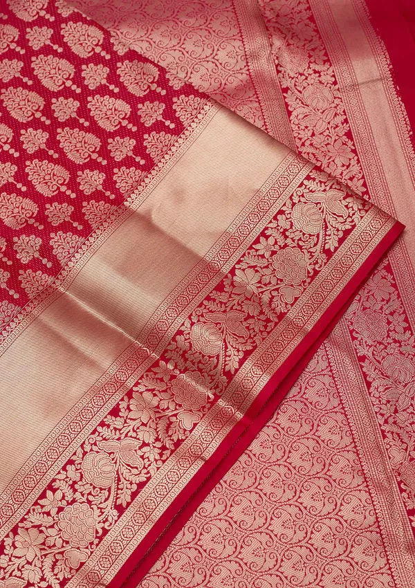 Maroon_Zariwork_Gold_Silk_Saree