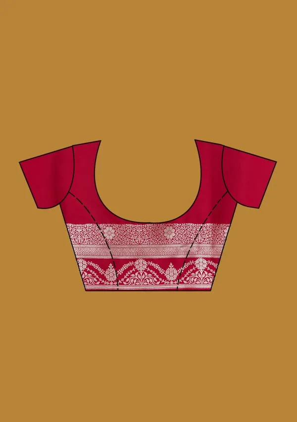 Maroon_Zariwork_Gold_Silk_Saree