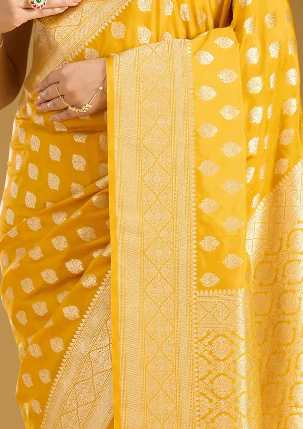 Mustard_Zariwork_Gold_Silk_Saree