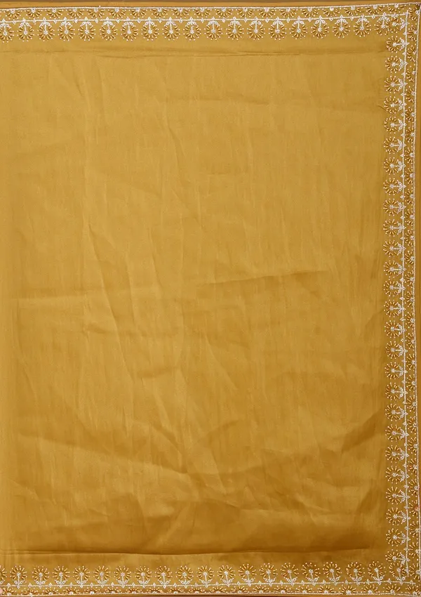 Mustard_Pearlwork_Tissue_Saree