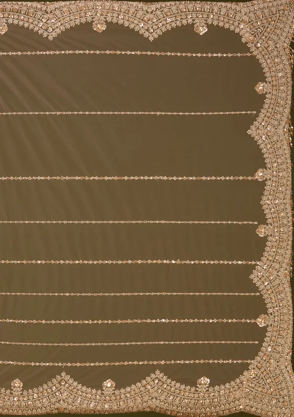Peach_Zariwork_Antique_Net_Saree