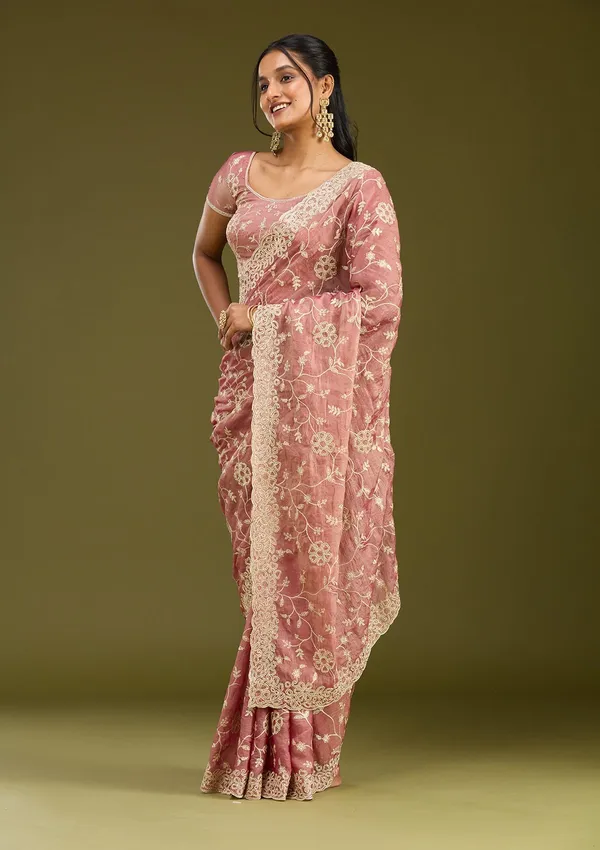 Onion_Pink_Zariwork_Silver_Tissue_Saree