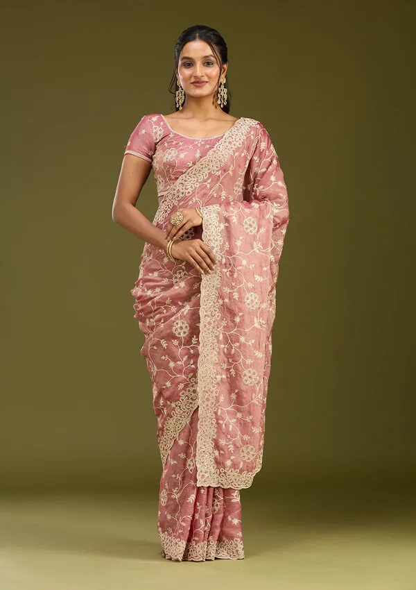 Onion_Pink_Zariwork_Silver_Tissue_Saree