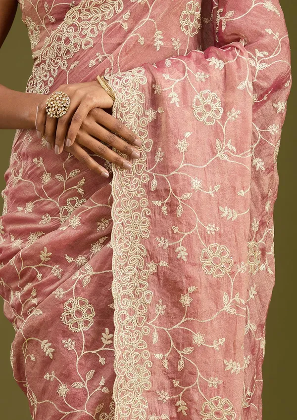Onion_Pink_Zariwork_Silver_Tissue_Saree
