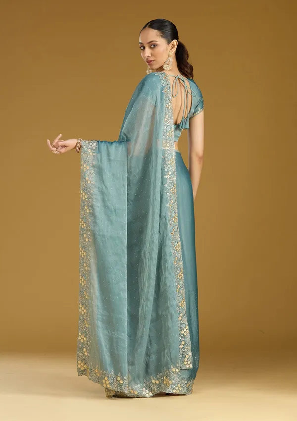 Blue_Zariwork_Gold_Tissue_Saree