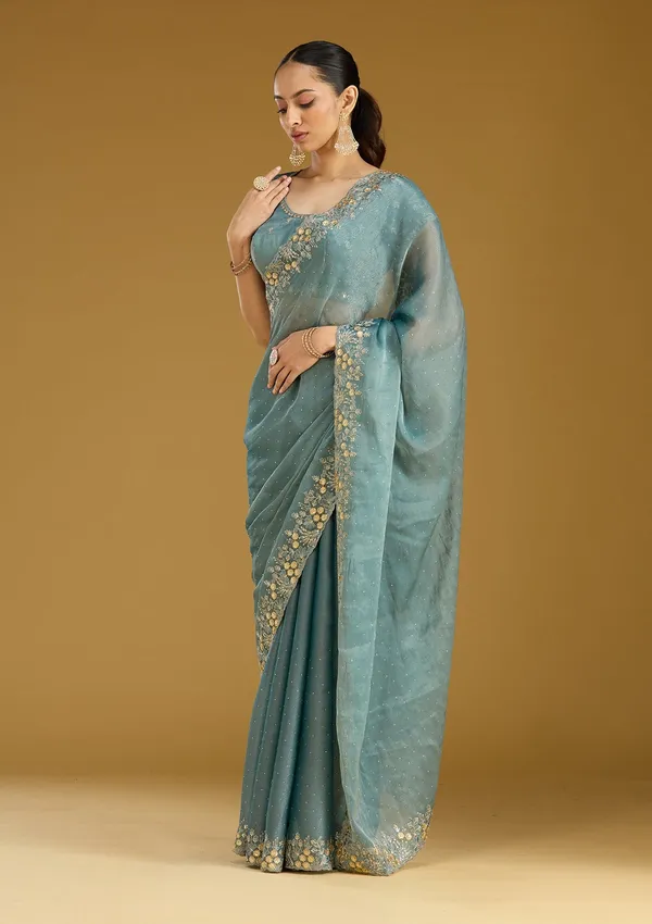 Blue_Zariwork_Gold_Tissue_Saree