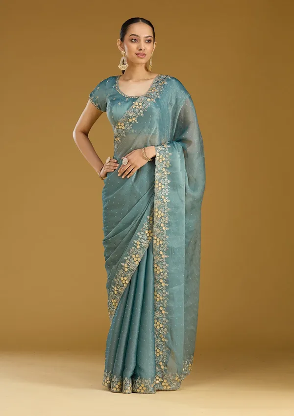 Blue_Zariwork_Gold_Tissue_Saree