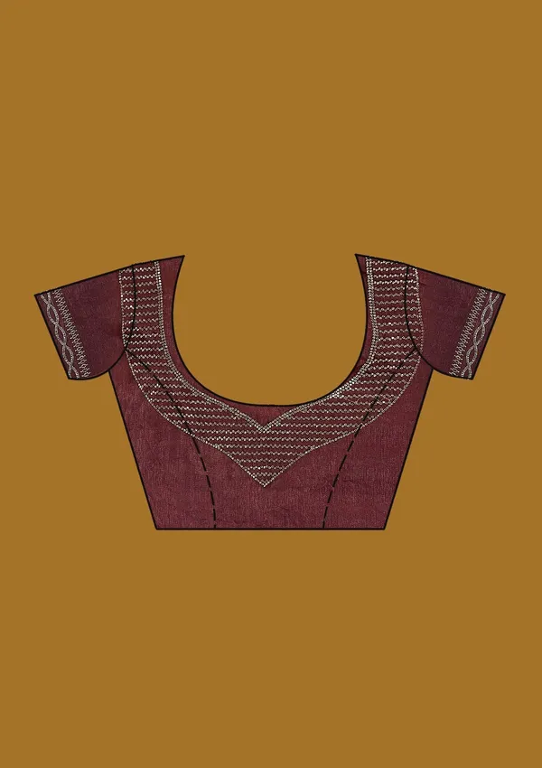 Rust_Stonework_Gold_Tissue_Saree