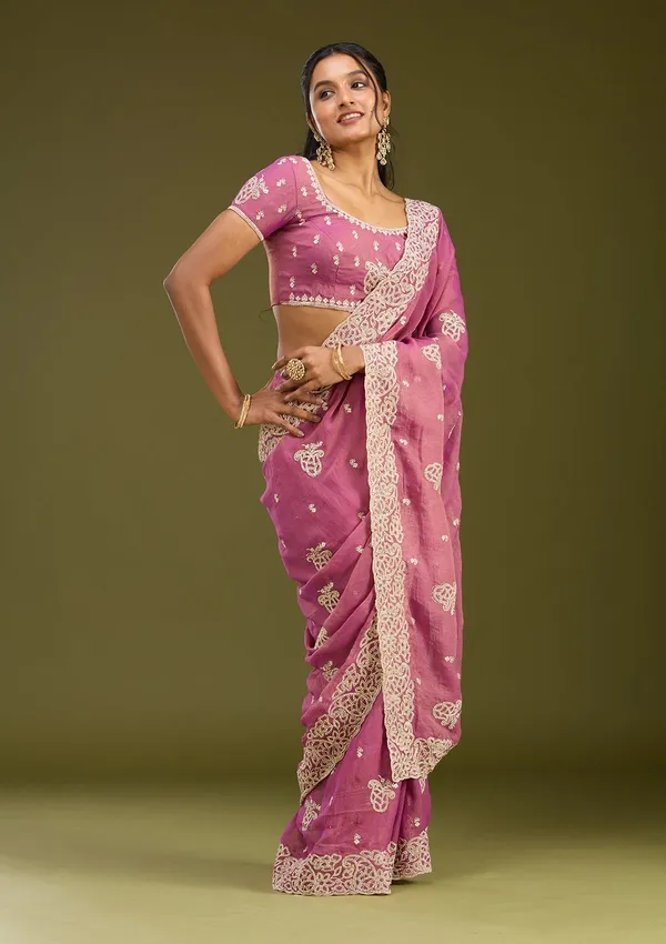 Onion_Pink_Zariwork_Silver_Tissue_Saree