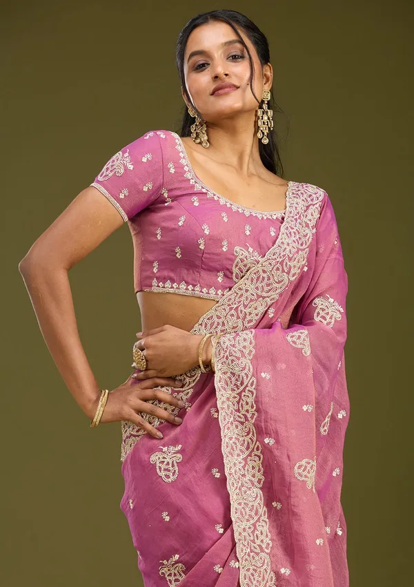 Onion_Pink_Zariwork_Silver_Tissue_Saree