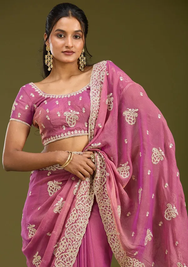 Onion_Pink_Zariwork_Silver_Tissue_Saree