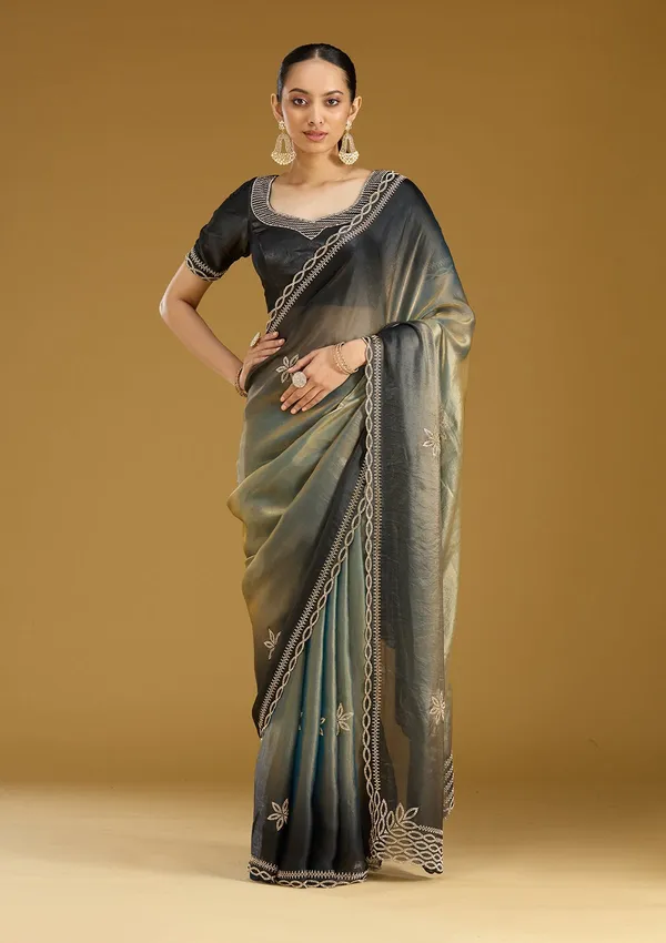Gold_Stonework_Gold_Tissue_Saree
