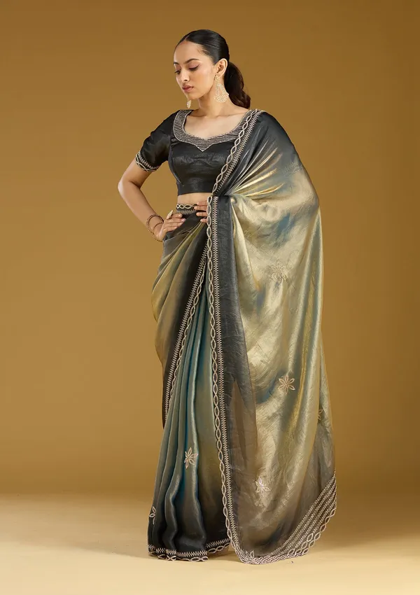 Gold_Stonework_Gold_Tissue_Saree