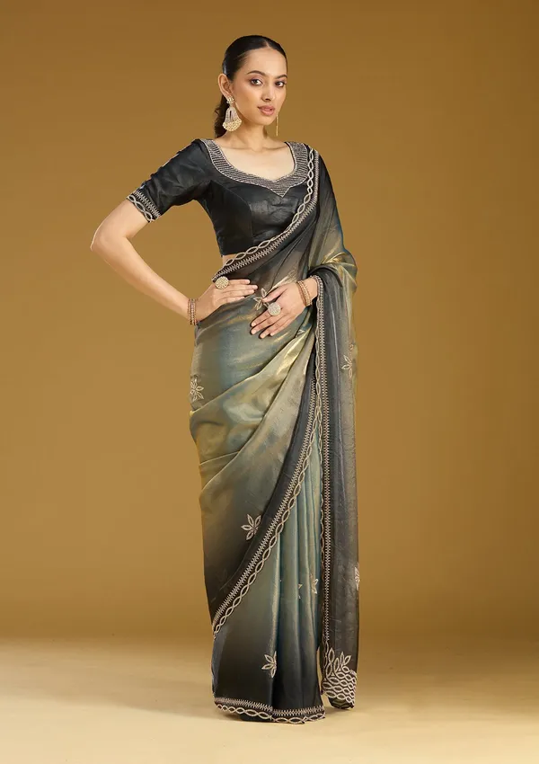 Gold_Stonework_Gold_Tissue_Saree