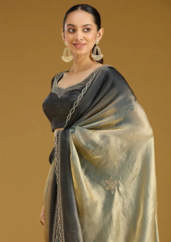 Gold_Stonework_Gold_Tissue_Saree