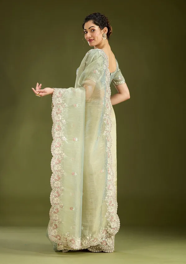 Pista_Green_Sequins_Tissue_Saree