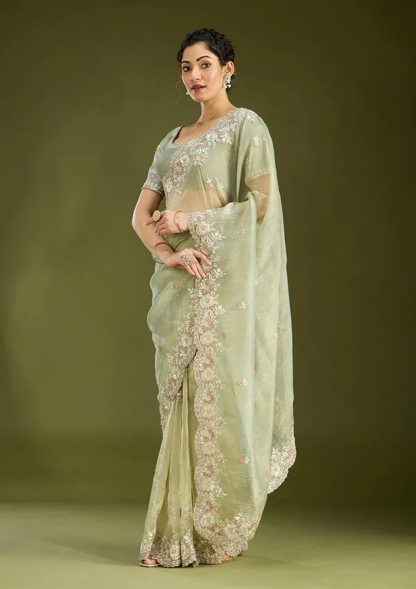 Pista_Green_Sequins_Tissue_Saree