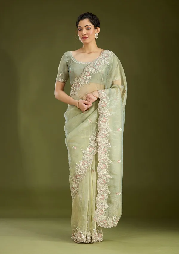 Pista_Green_Sequins_Tissue_Saree