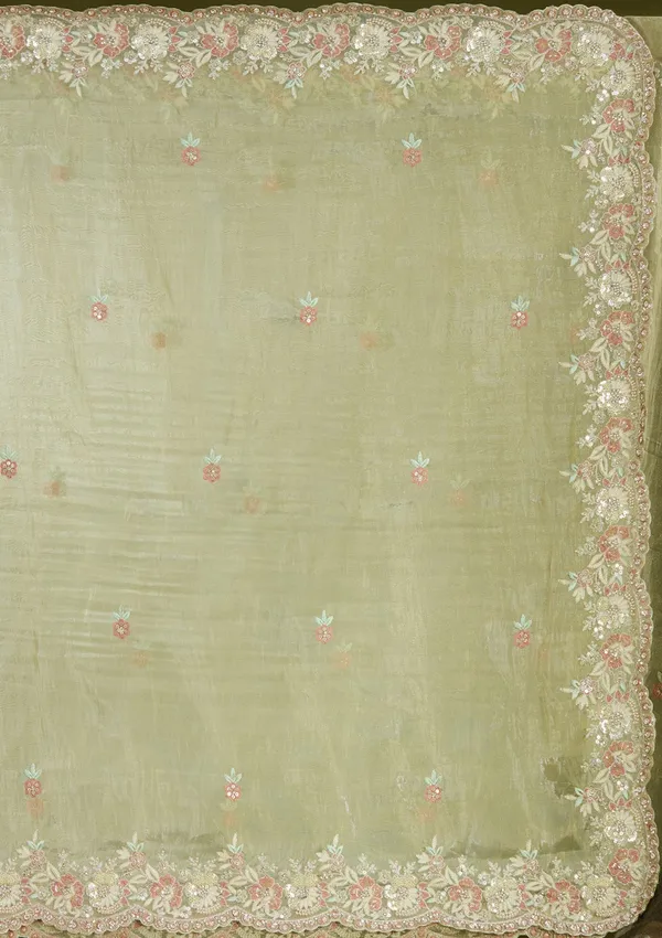 Pista_Green_Sequins_Tissue_Saree