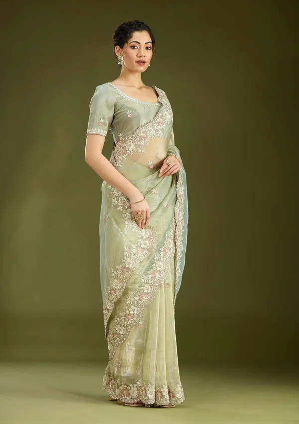 Pista_Green_Sequins_Tissue_Saree