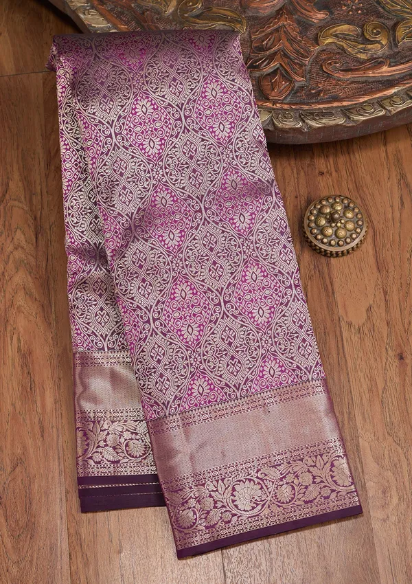 Violet_Zariwork_Silver_Pure_Silk_Saree