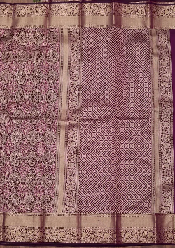 Violet_Zariwork_Silver_Pure_Silk_Saree