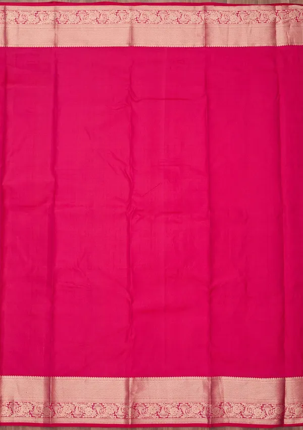 Rani_Pink_Zariwork_Silver_Silk_Saree