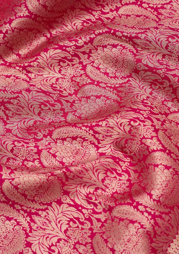 Rani_Pink_Zariwork_Silver_Silk_Saree