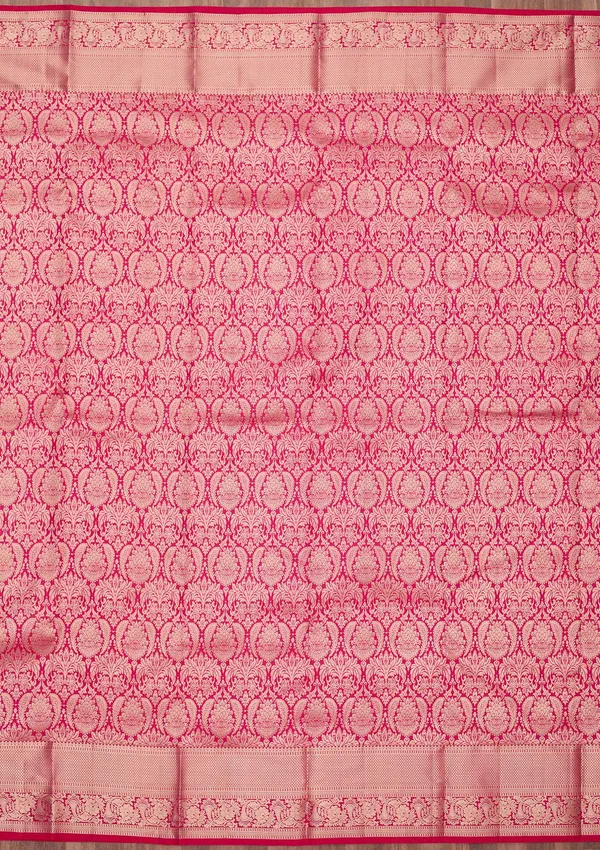 Rani_Pink_Zariwork_Silver_Silk_Saree
