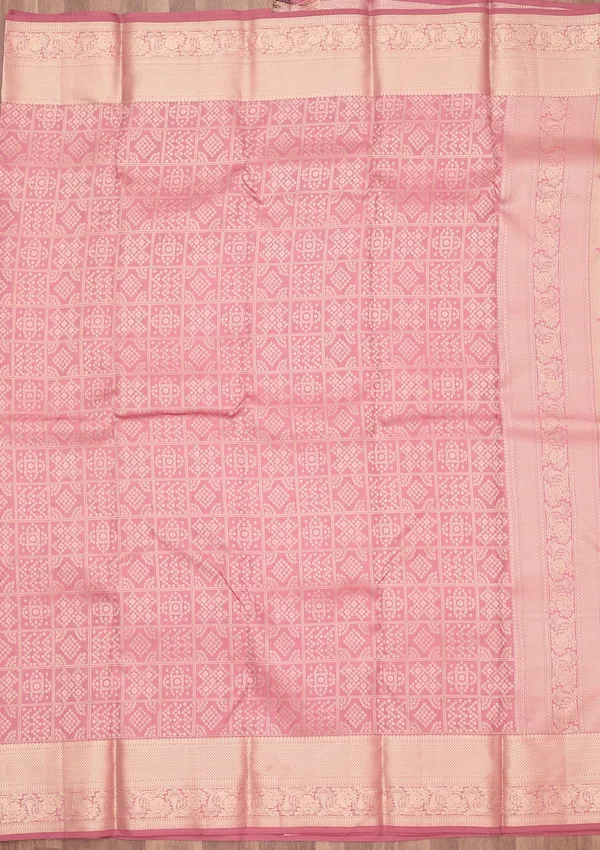 Onion_Pink_Zariwork_Gold_Silk_Saree