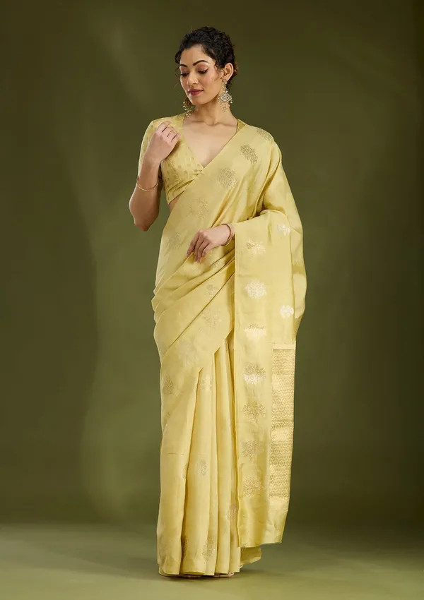 Gold_Zariwork_Silver_Pure_Silk_Saree