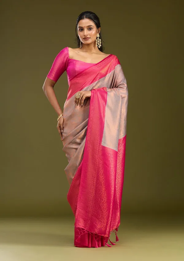 Light_Grey_Zariwork_Gold_Silk_Saree