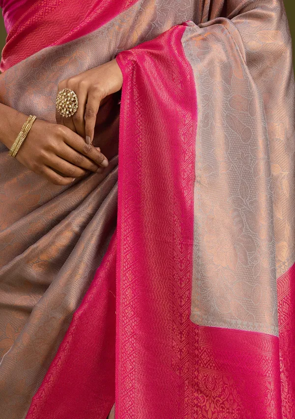 Light_Grey_Zariwork_Gold_Silk_Saree