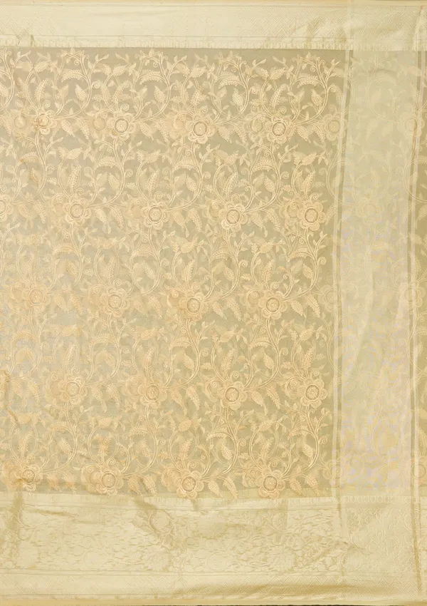 Beige_Zariwork_Gold_Silk_Saree