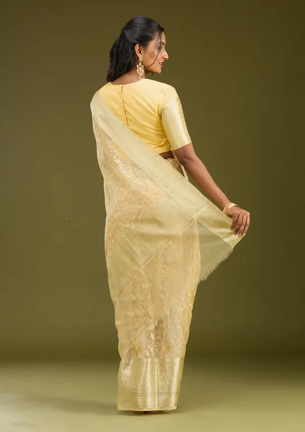Beige_Zariwork_Gold_Silk_Saree