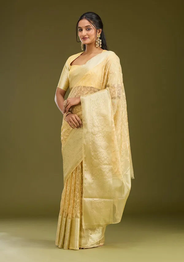Beige_Zariwork_Gold_Silk_Saree