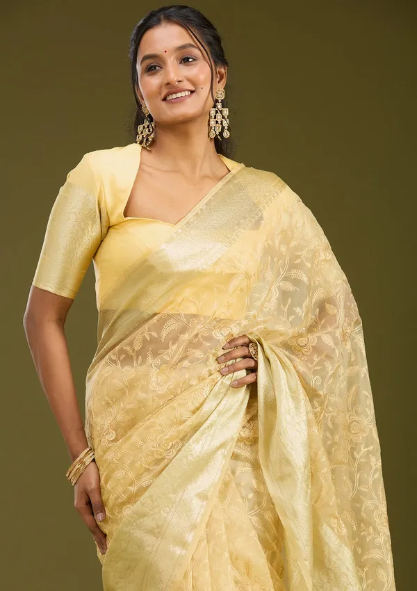 Beige_Zariwork_Gold_Silk_Saree