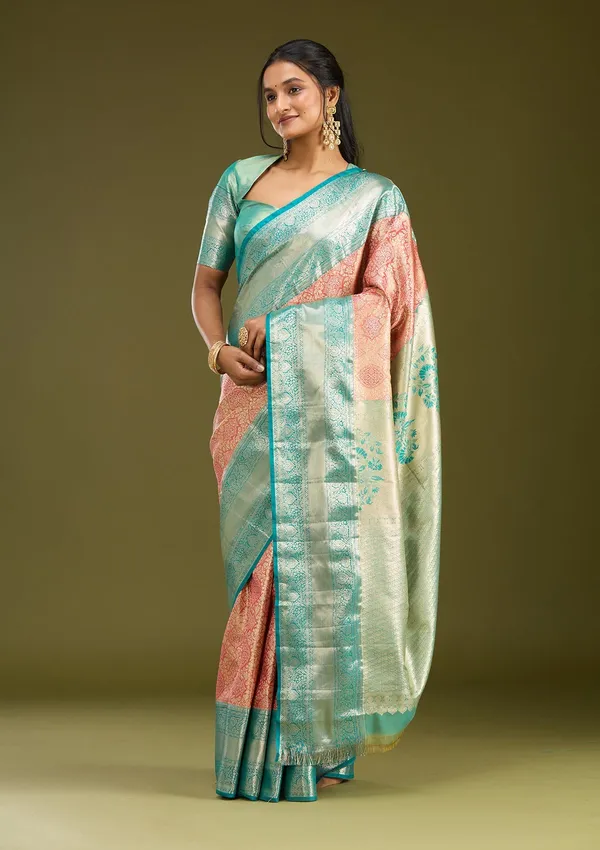 Orange_Zariwork_Gold_Silk_Saree