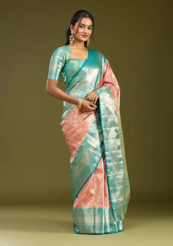 Orange_Zariwork_Gold_Silk_Saree
