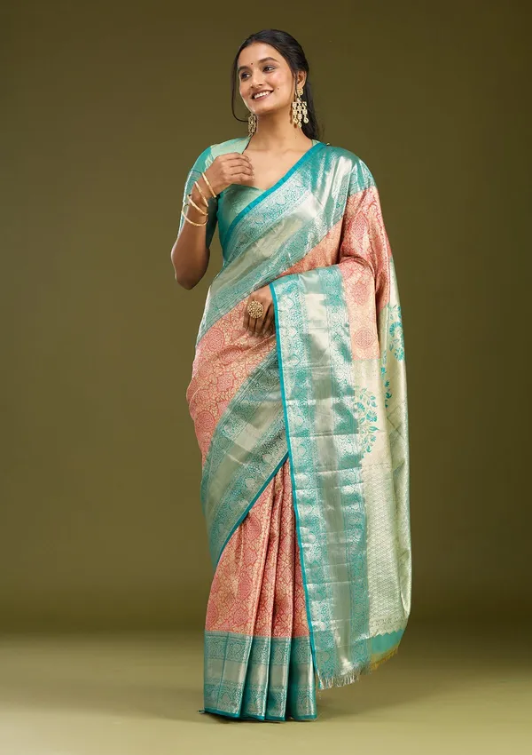 Orange_Zariwork_Gold_Silk_Saree