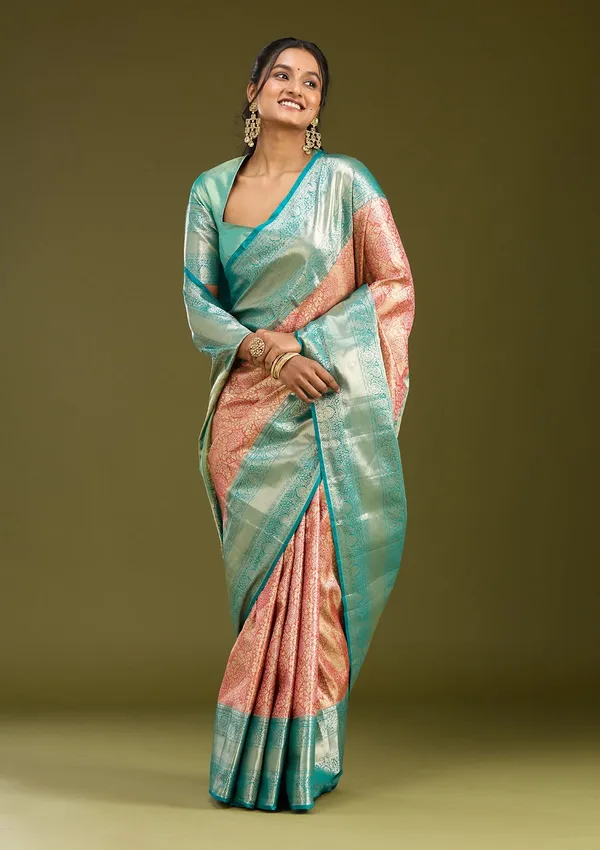 Orange_Zariwork_Gold_Silk_Saree