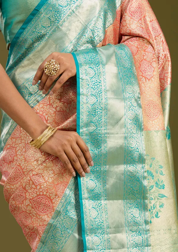 Orange_Zariwork_Gold_Silk_Saree