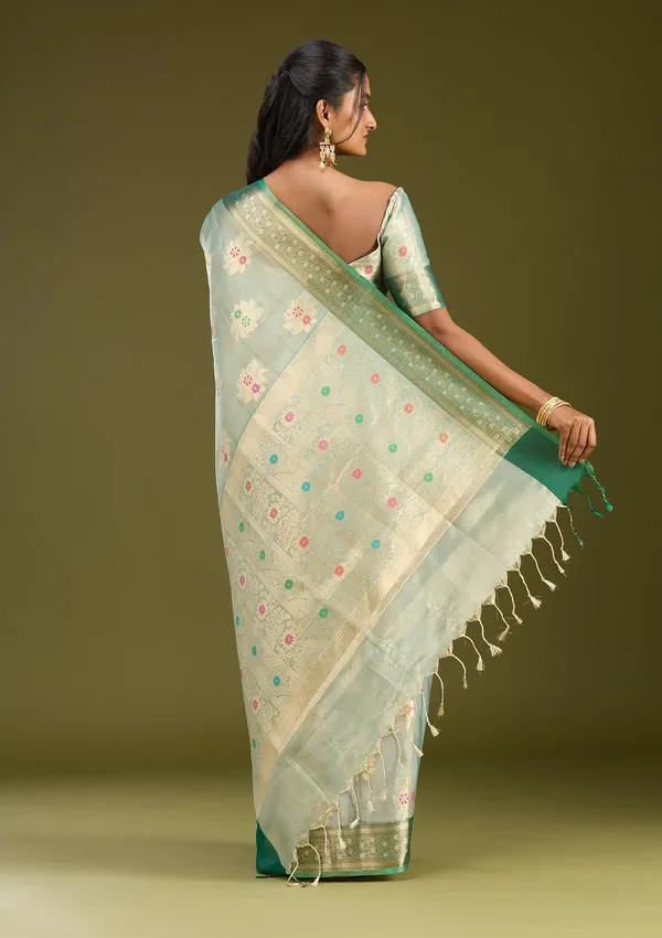 Sea_Green_Zariwork_Gold_Tissue_Silk_Saree