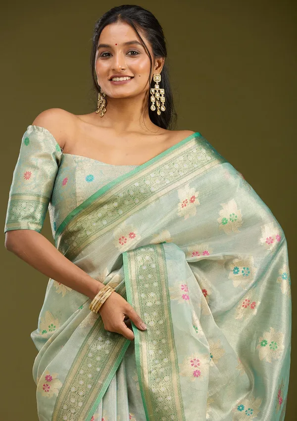 Sea_Green_Zariwork_Gold_Tissue_Silk_Saree