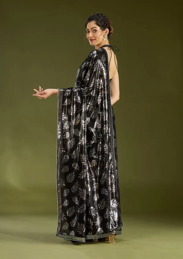 Black_Sequins_Georgette_Saree