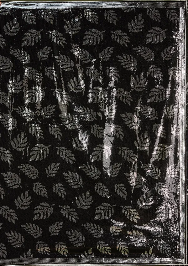Black_Sequins_Georgette_Saree