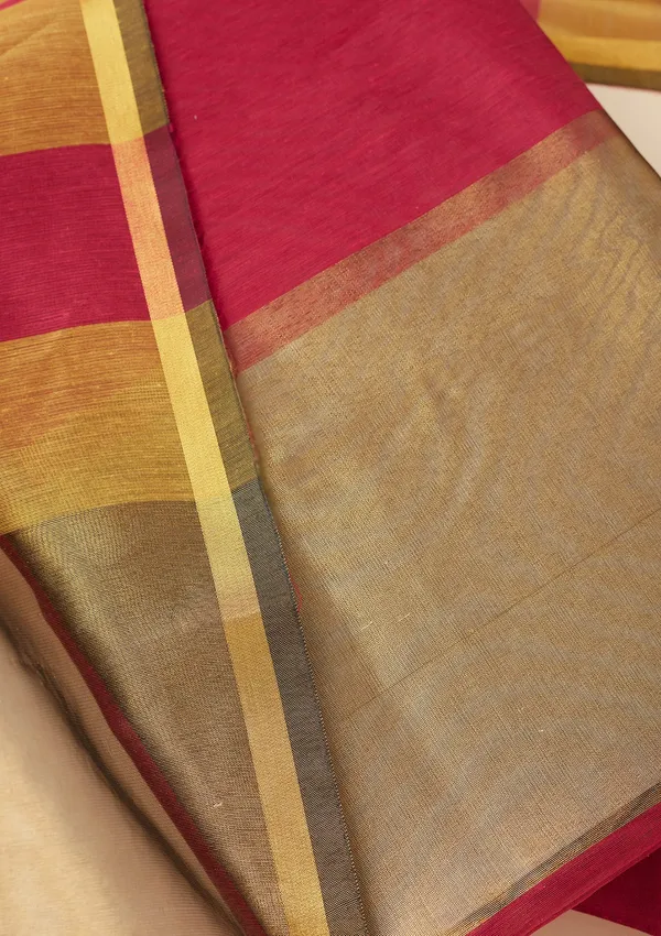 Magenta_Pink_Zariwork_Gold_Tissue_Unstitched_Salwar_Suit