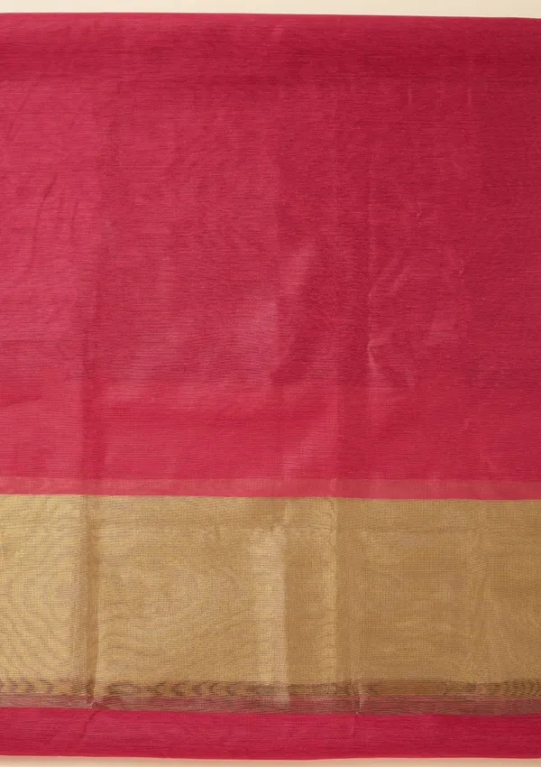 Magenta_Pink_Zariwork_Gold_Tissue_Unstitched_Salwar_Suit