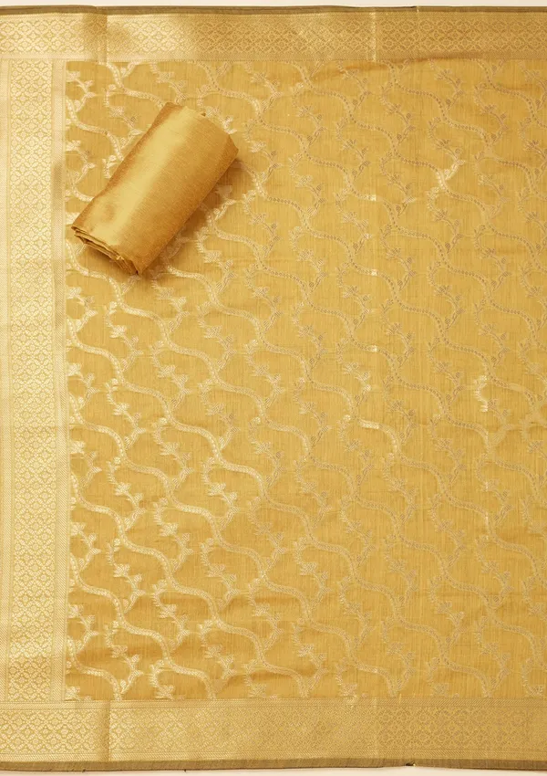 Mustard_Zariwork_Gold_Silk_Unstitched_Salwar_Suit