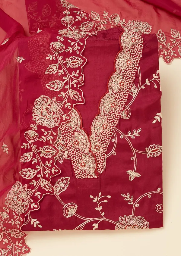 Red_Zariwork_Gold_Chinon_Unstitched_Salwar_Suit